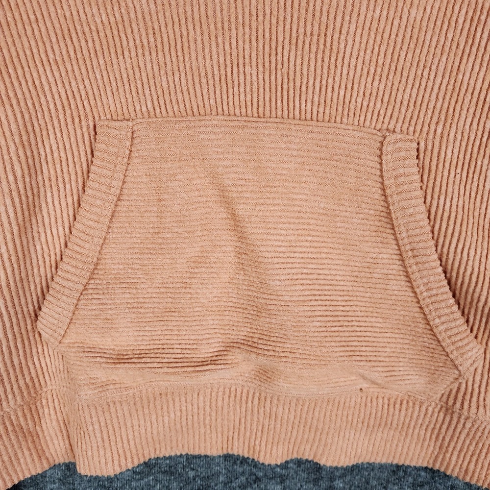 Rip Curl Ribbed V-Neck Hoodie Womens XS Knit Kangaroo Pocket Pullover - Picture 3 of 9